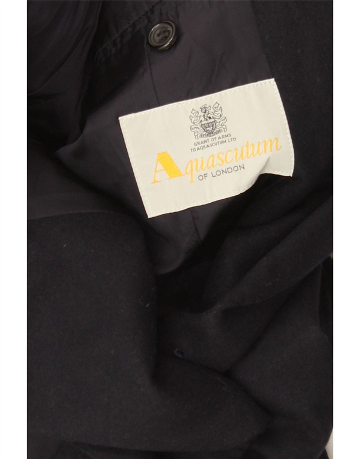 Aquascutum Veste blazer double boutonnage pour homme UK 36 Small Bleu marine