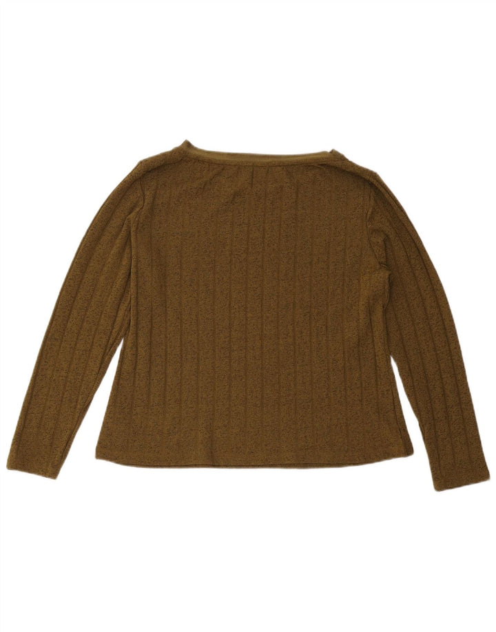 Marks & Spencer Haut à manches longues pour femme UK 12 Kaki moyen Polyester