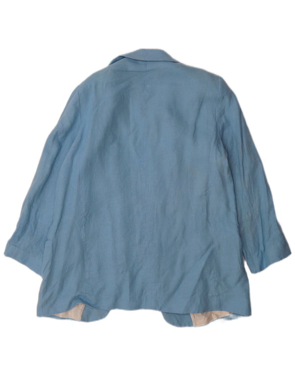 Zara Veste Blazer Ouverte Femme UK 18 XL Bleu