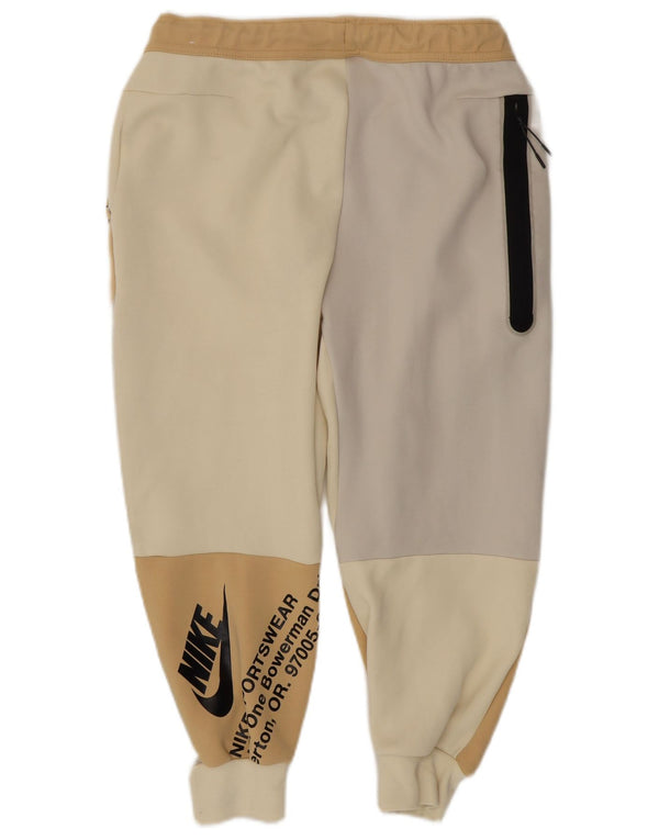Nike Mens Graphic Capri Tracksuit Trousers Joggers Medium Beige Colourblock
