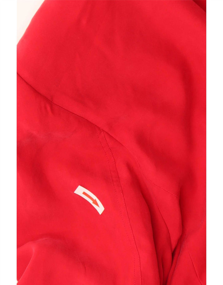 vintage Femme 2 Bouton Blazer Veste UK 14 Grande Soie Rouge