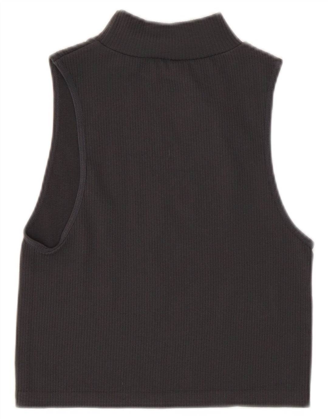 Zara Femme Crop Débardeur UK 12 Gris Moyen Polyamide