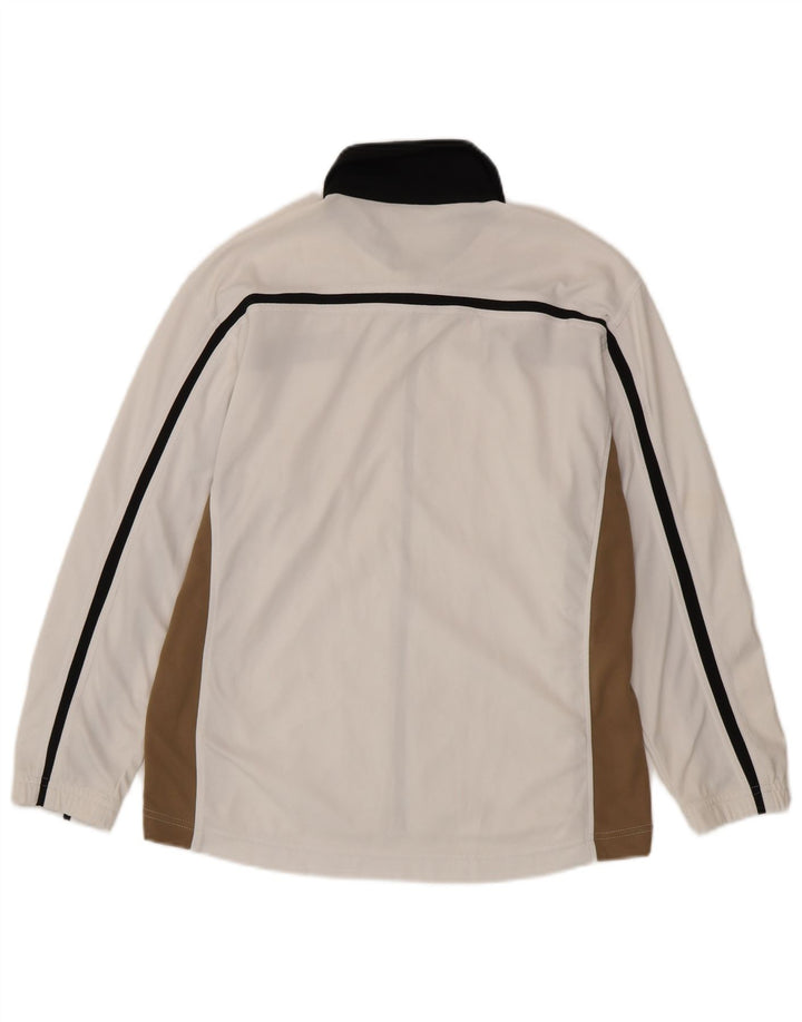 Asics Veste de Survêtement Homme Blanc Moyen Polyester Colorblock