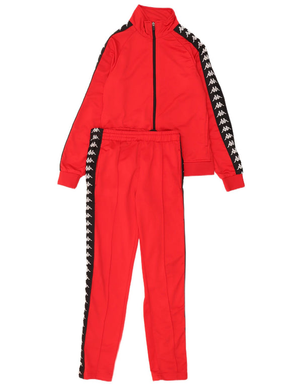 Kappa Survêtement complet graphique pour femme UK 10 Small Rouge Colourblock Polyester