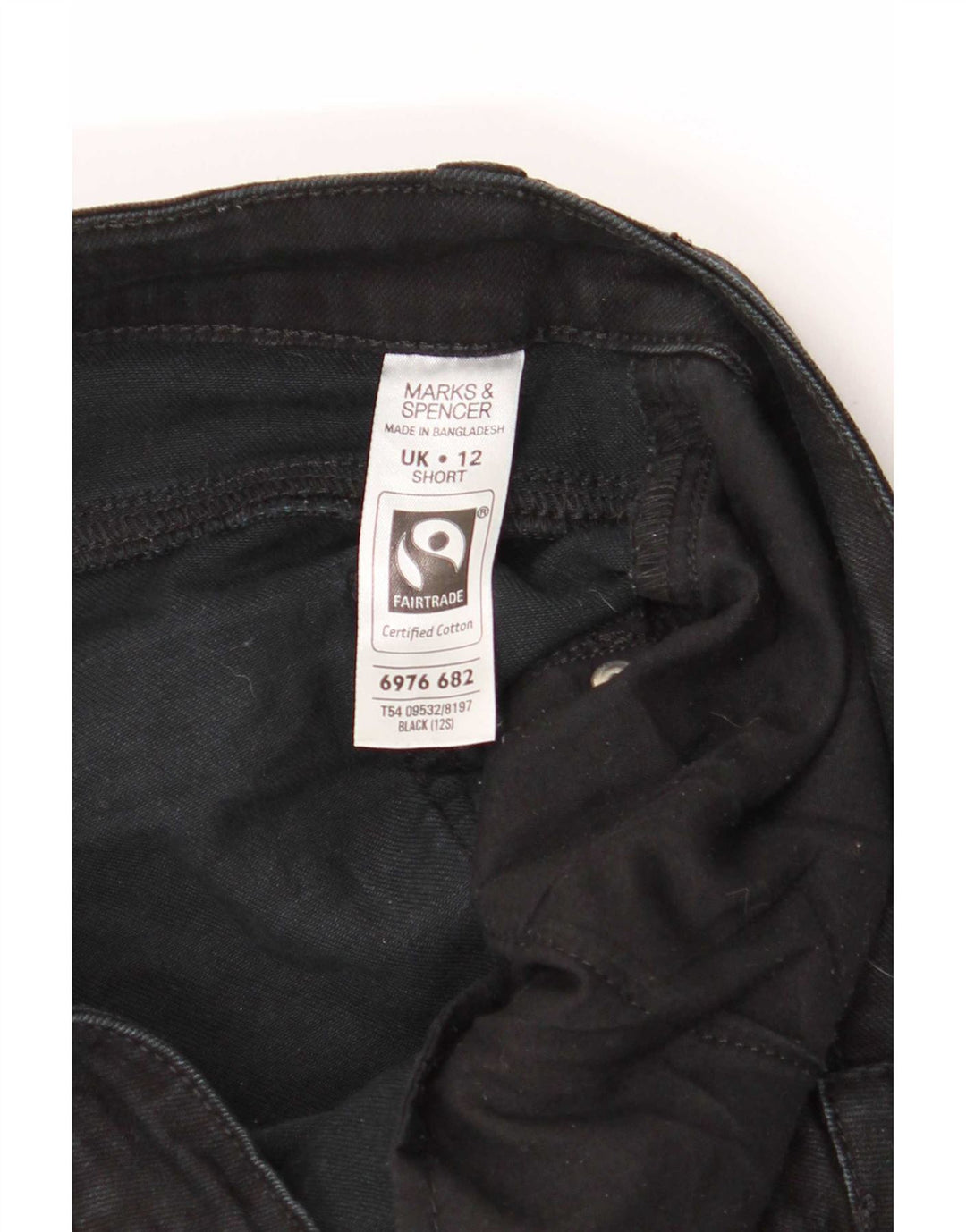 Marks & Spencer Jean bootcut court pour femme UK 12 Medium W34 L27 Noir