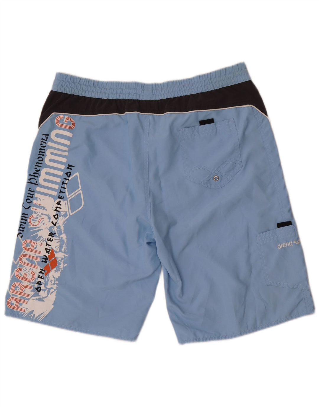 Arena Short de Bain Graphique Homme Large Bleu Polyester Colorblock