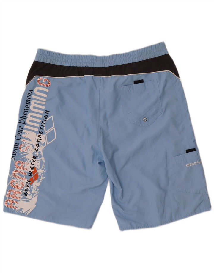 Arena Short de Bain Graphique Homme Large Bleu Polyester Colorblock