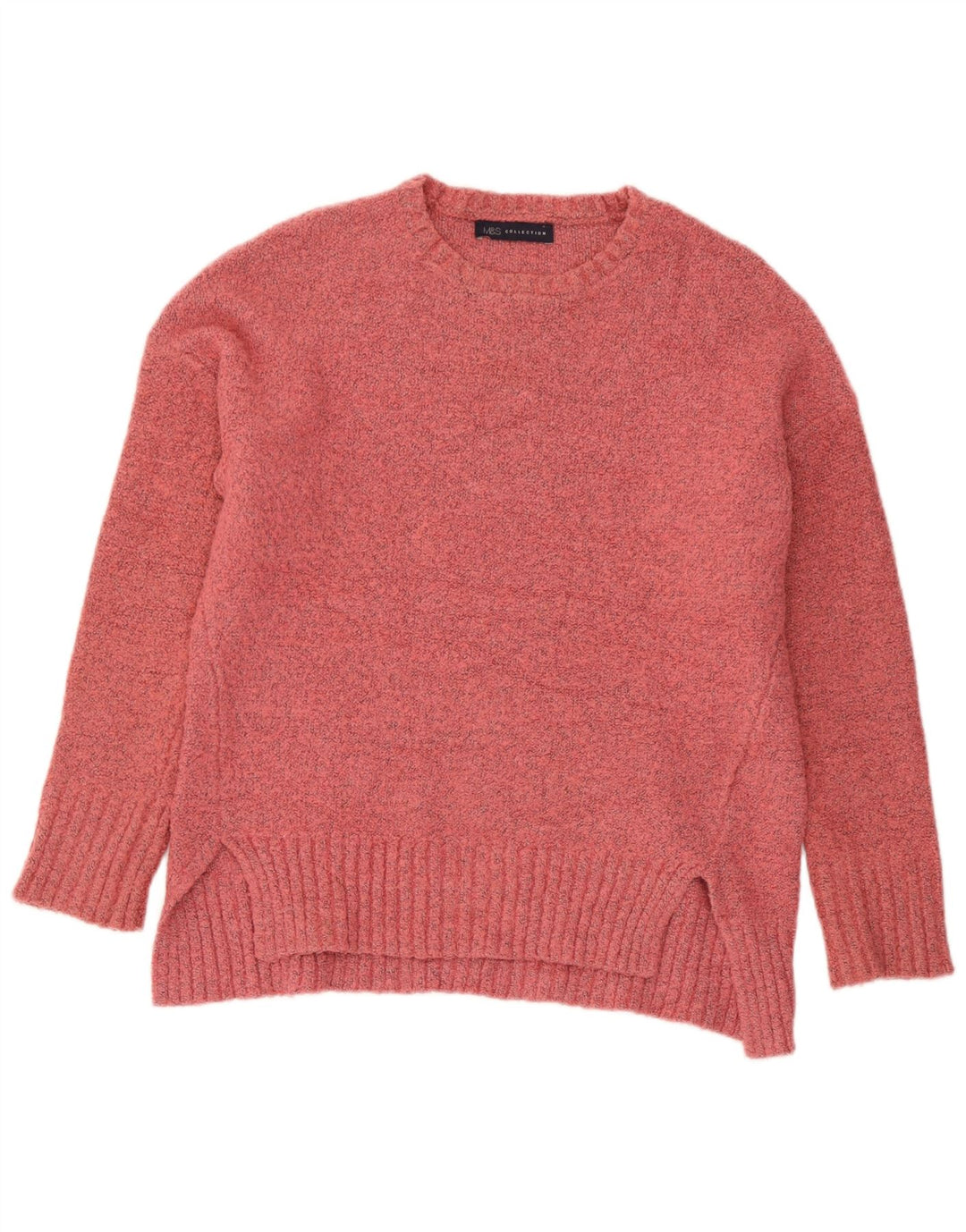 Marks & Spencer Pull surdimensionné à col bateau pour femme UK 10 Petit Rose