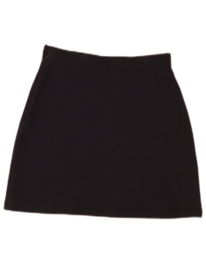 Benetton Mini-jupe Femme IT 40 Small W26 Bleu Marine Polyester