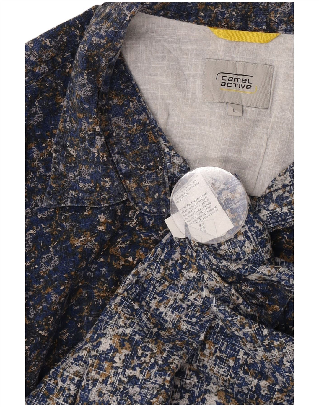 Camel Active Chemise Homme Large Bleu Marine Coton Floral