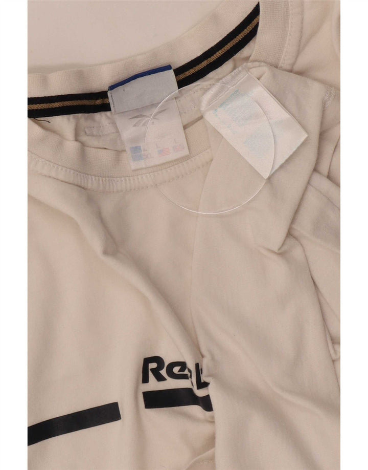 Reebok T-Shirt Graphique Homme Grand Blanc Coton