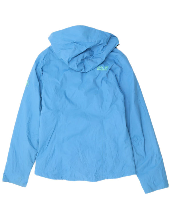 JACK WOLFSKIN Veste coupe-vent à capuche pour femme UK 8 Small Bleu Polyamide