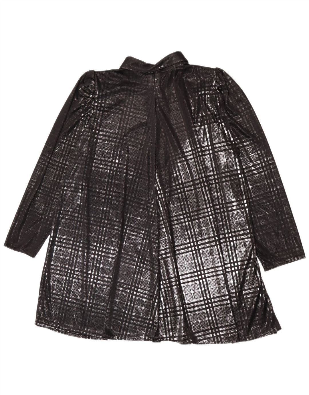 Nouveau Fast Chemisier transparent pour femme EU 44 XL Noir à carreaux Polyester