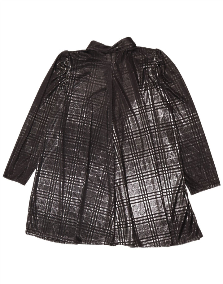 Nouveau Fast Chemisier transparent pour femme EU 44 XL Noir à carreaux Polyester