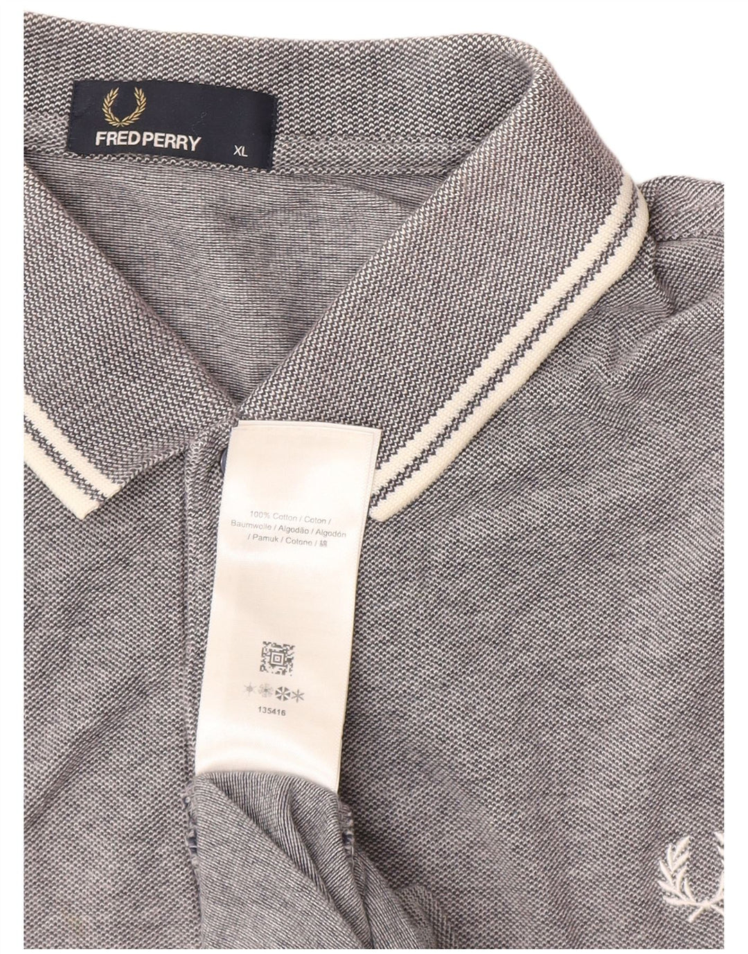 Fred Perry Polo Homme XL Gris Coton
