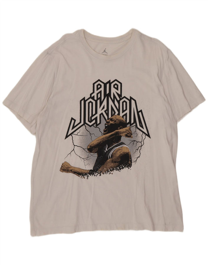 Jordan T-shirt graphique pour homme XL en coton blanc