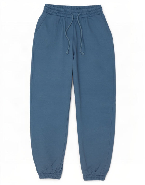Zara Femme Pantalon De Survêtement Joggers UK 12 Bleu Moyen Polyester
