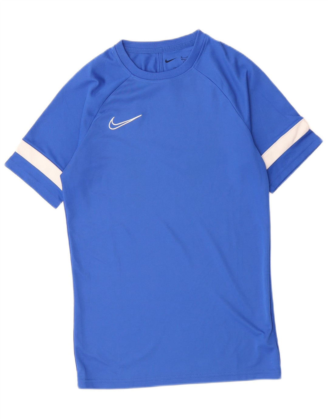 NIKE Hommes Dri Fit T-Shirt Haut Petit Bleu Colorblock Polyester