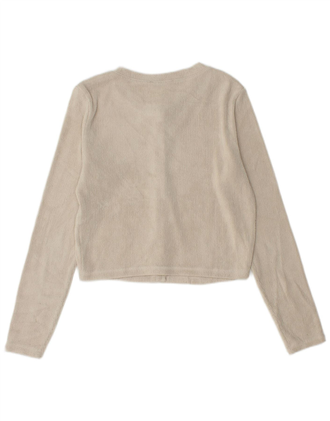 Zara Womens Crop Cardigan Pull UK 12 Beige Moyen