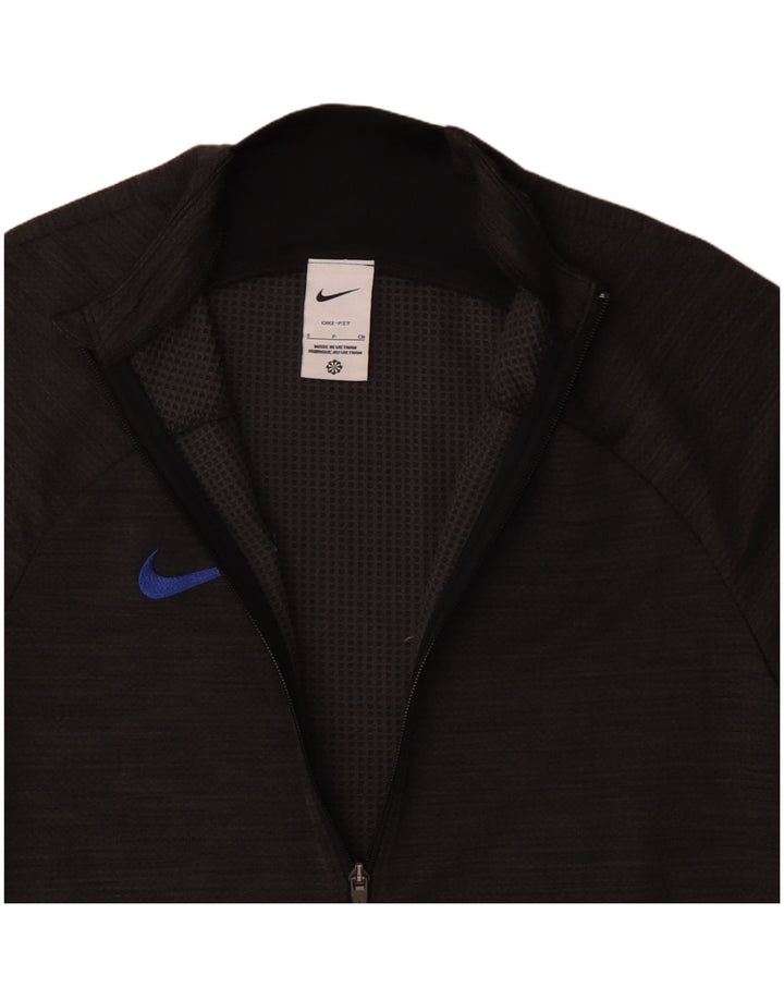 NIKE Hommes Dri Fit Survêtement Top Veste Petit Gris Moucheté Polyester