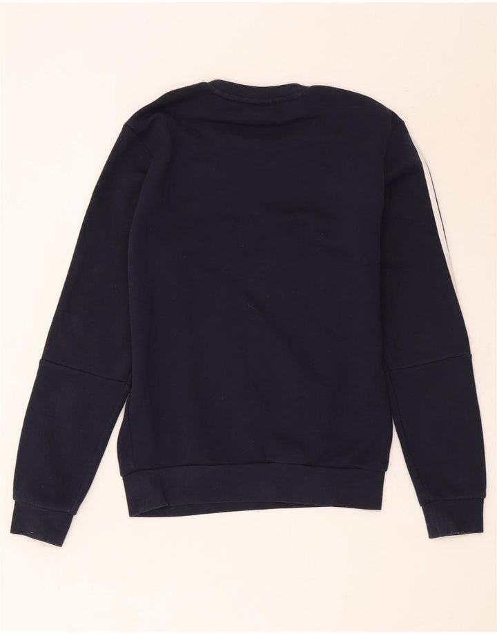 Adidas Mens Sweatshirt Jumper Petit Bleu Marine Coton