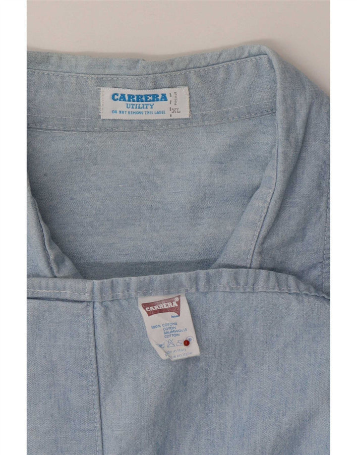 Carrera Chemise Homme XL Bleu Coton