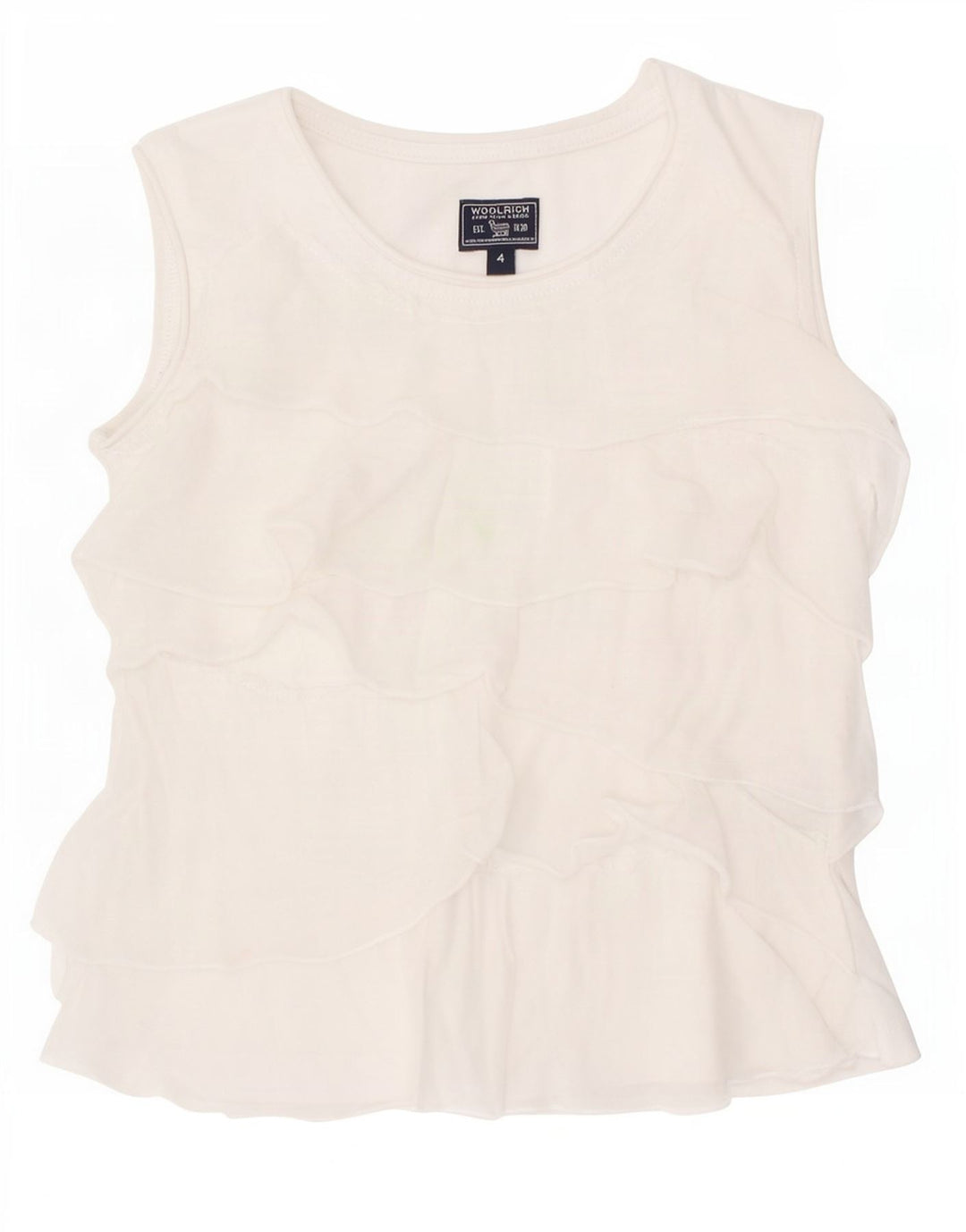 Woolrich Haut chemisier sans manches pour fille 3-4 ans Blanc Coton