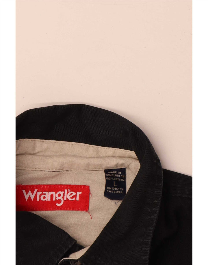 Wrangler Chemise en Jean Homme Grand Coton Noir
