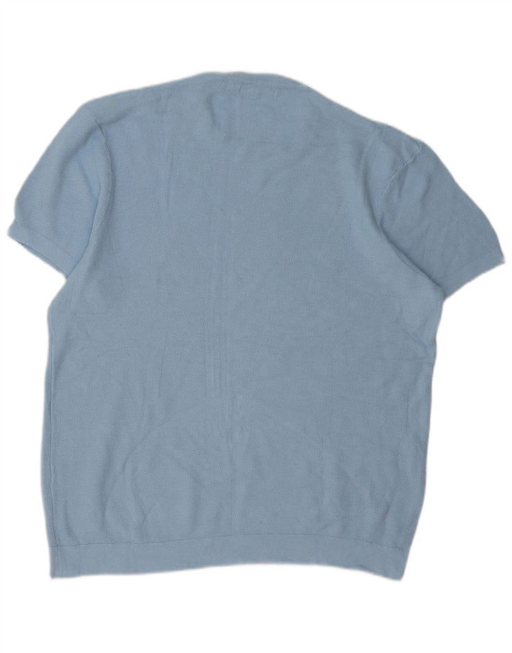 ZARA T-Shirt Homme Haut Large Bleu