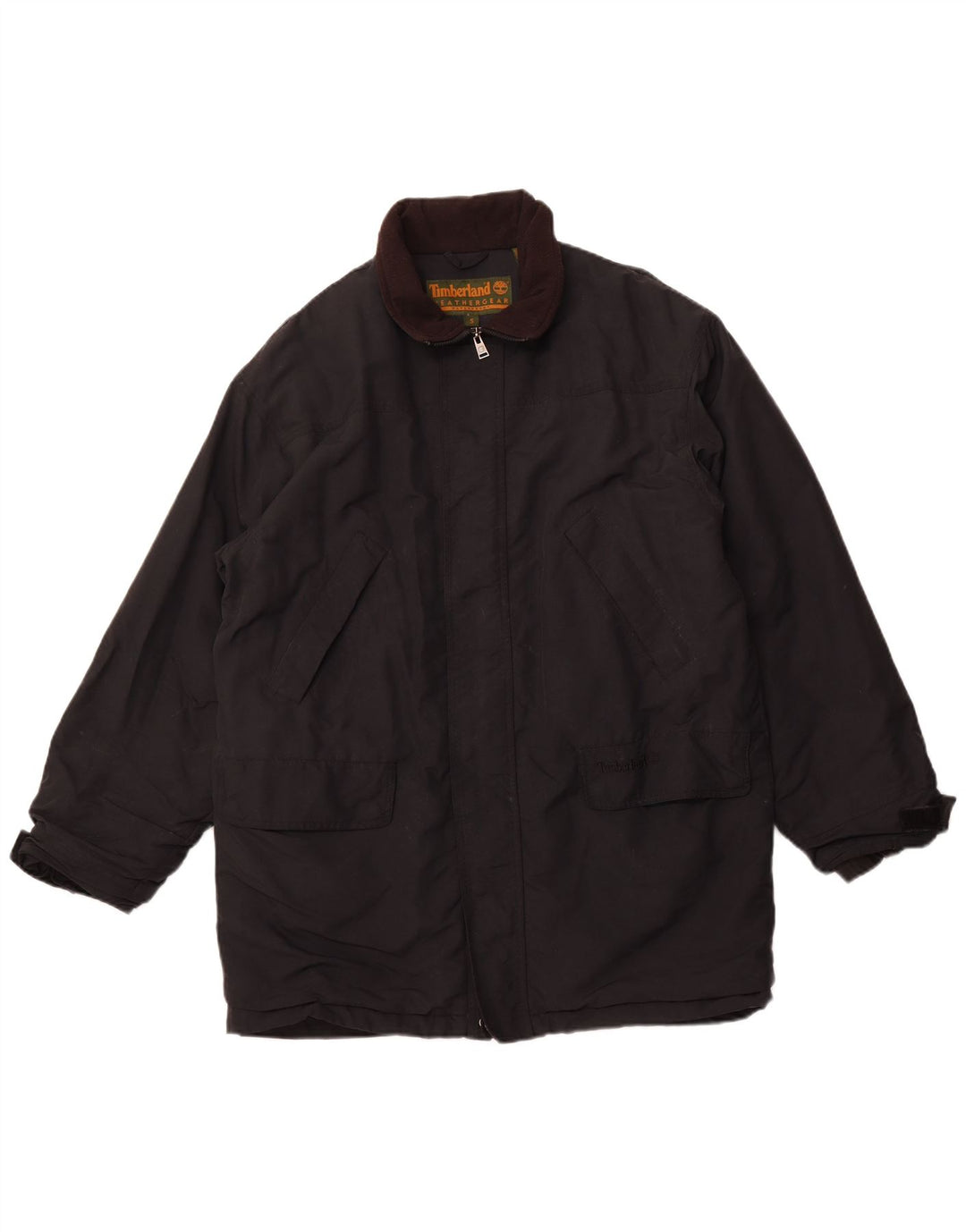 TIMBERLAND Veste coupe-vent coupe ample pour homme UK 36 Petit nylon noir