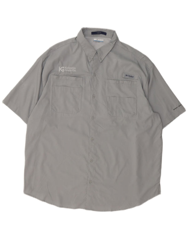 Columbia Chemise à Manches Courtes Tamiami Homme 2XL Gris Polyester