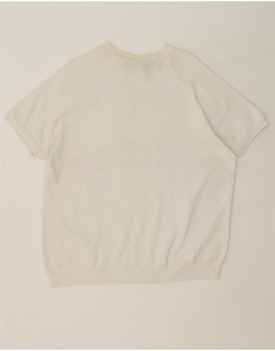 LEE Womens Short Sleeve Sweatshirt Jumper UK 18 XL White Polyester Vintage Lee and Second-Hand Lee from Messina Hembry 