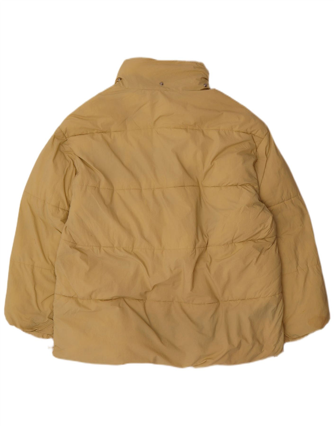 ZARA Veste matelassée surdimensionnée pour femme UK 14 Polyester beige moyen