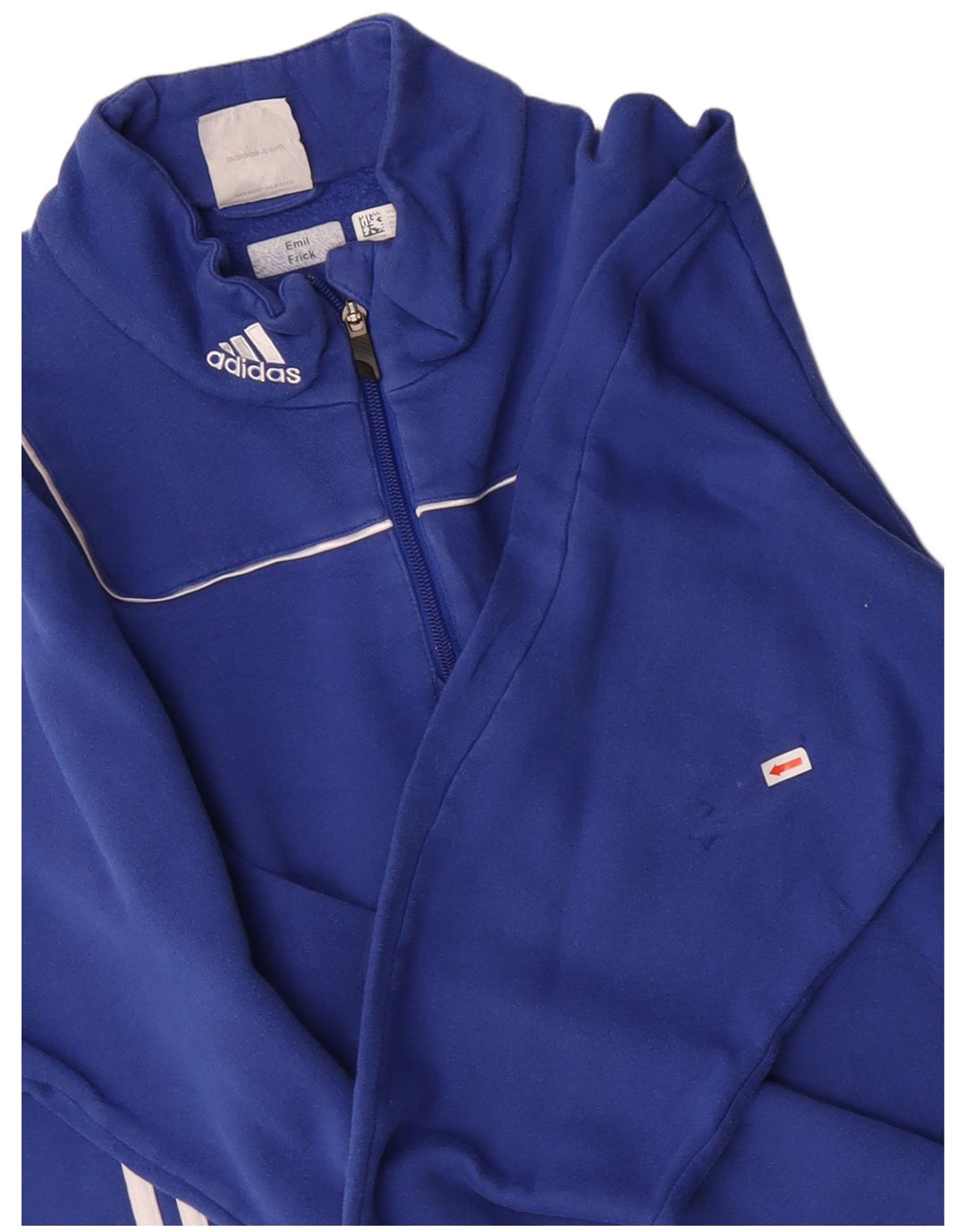 ADIDAS Sweat-shirt à col zippé pour homme UK 48/50 XL Bleu