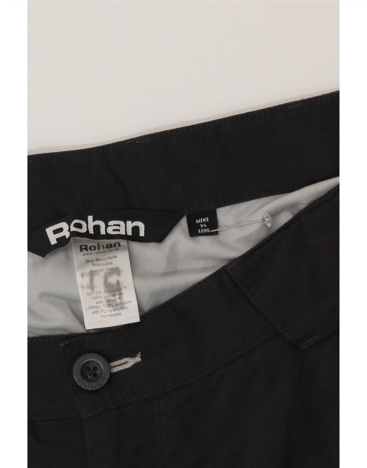 Rohan Pantalon de randonnée homme W34 L32 bleu marine polyamide