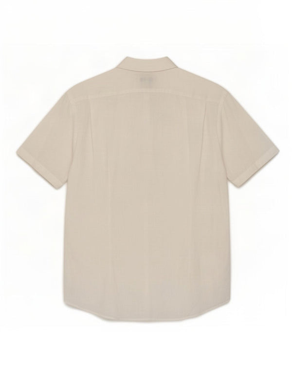 Reiss Chemise ajustée à manches courtes pour homme en lin blanc