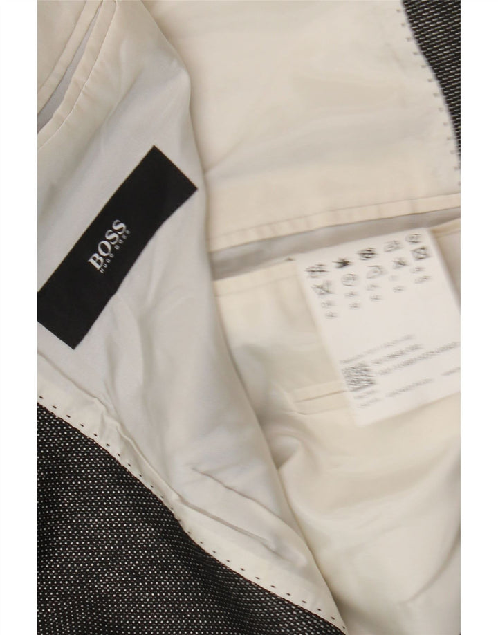 Hugo Boss Veste blazer à 2 boutons pour homme EU 50 Grande laine vierge grise