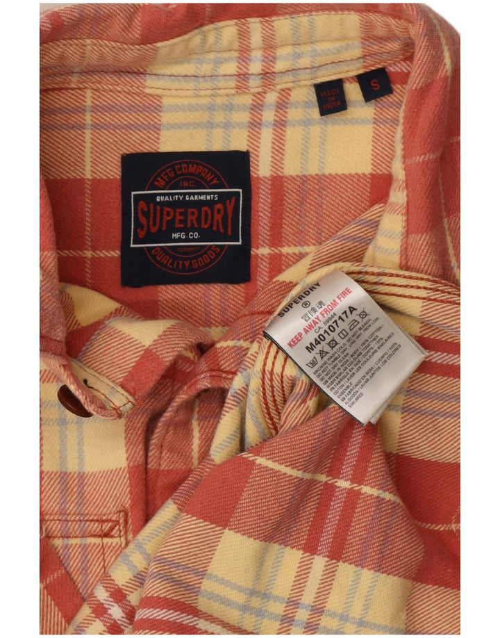 Superdry Chemise En Flanelle Petit Carreau Rouge Coton Homme