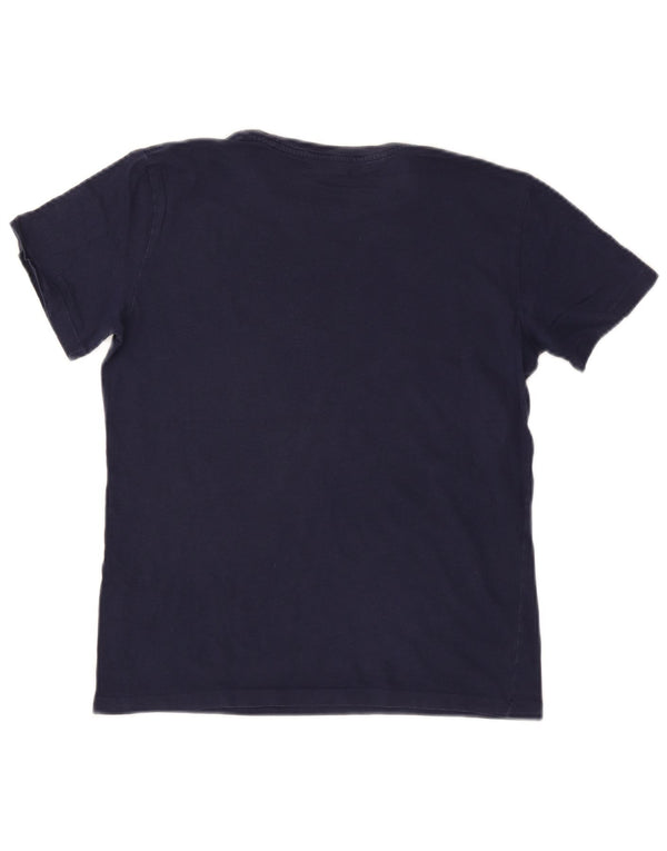 Ralph Lauren T-Shirt Femme Top UK 14 Large Bleu Marine Coton