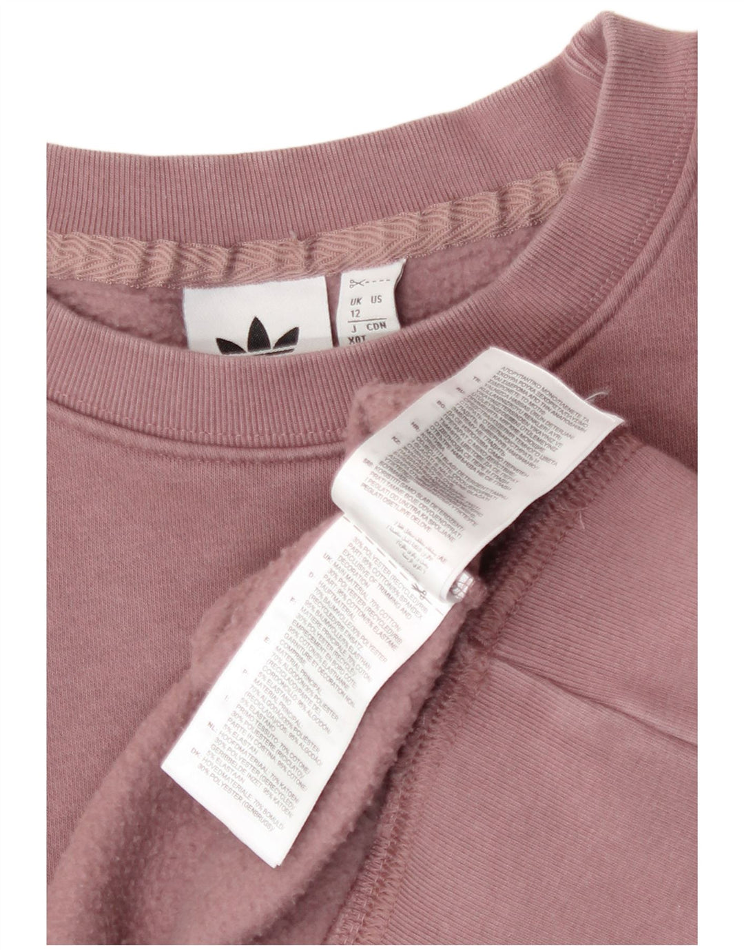 Adidas Sweat-shirt surdimensionné pour femme UK 12 Coton violet moyen