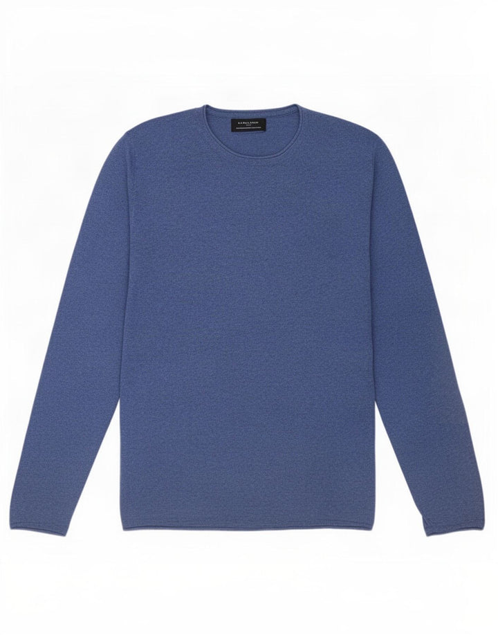 Zara Pull Col Ras Du Cou Homme Bleu Moyen