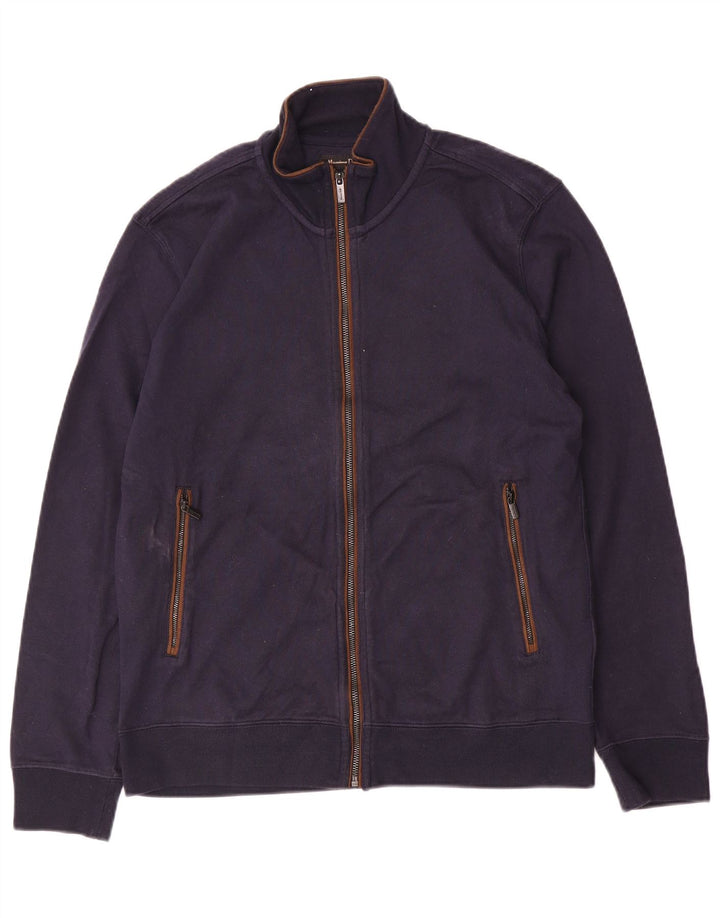 Massimo Dutti Veste de survêtement coupe régulière pour homme en coton bleu marine Taille L
