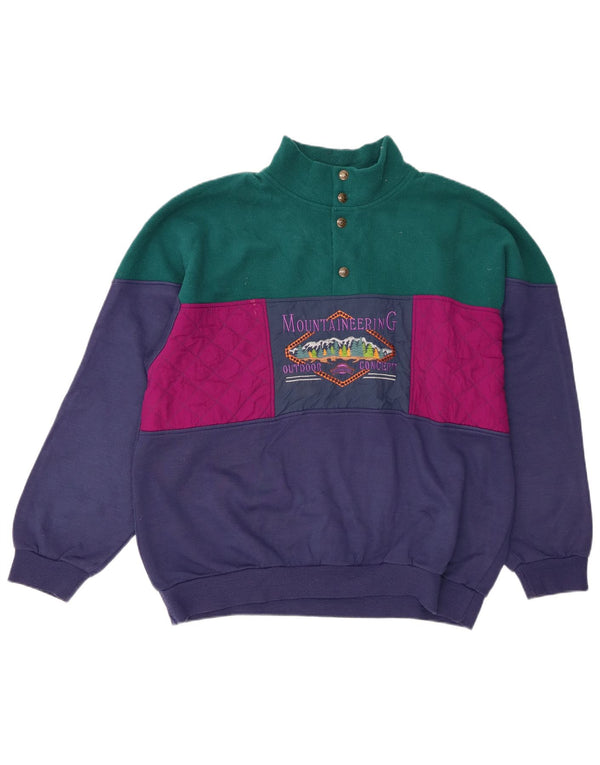 F.LLI Campagnolo Pull graphique pour homme UK 42 Large Bleu marine