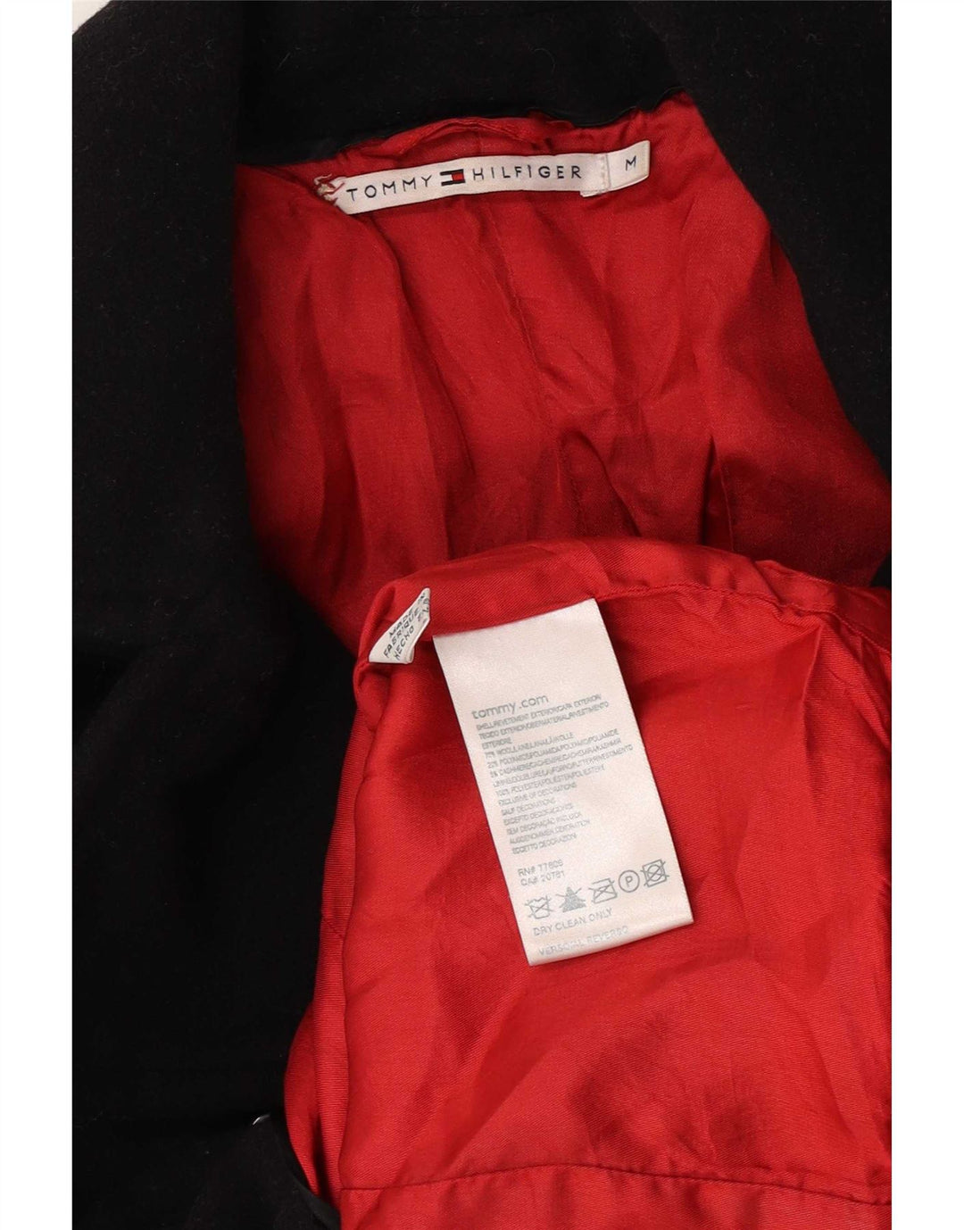 Tommy Hilfiger Caban Femme UK 12 Laine Noir Moyen