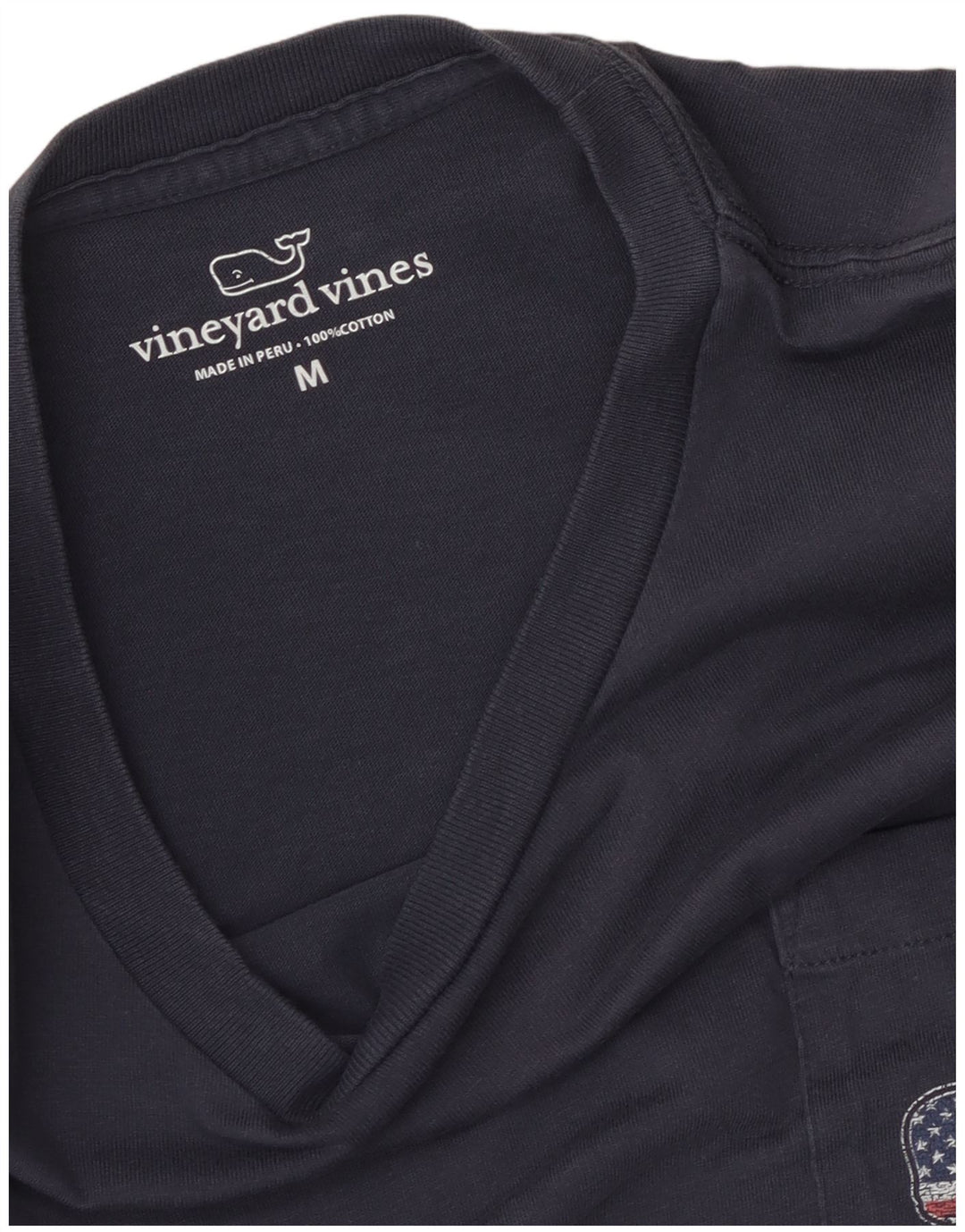 Vineyard Vines T-Shirt Graphique USA Homme Bleu Marine Moyen Coton