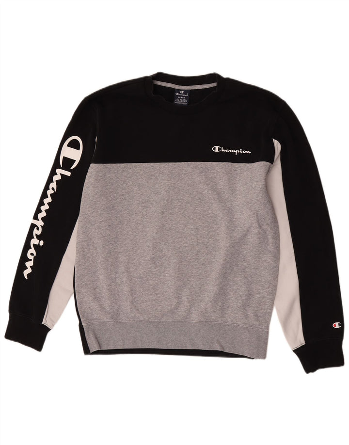 Champion Sweat-shirt graphique pour hommes, grand, noir, colour block