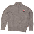 Superdry Sweat-Shirt Col Zippé Homme Gris Moyen Moucheté Coton