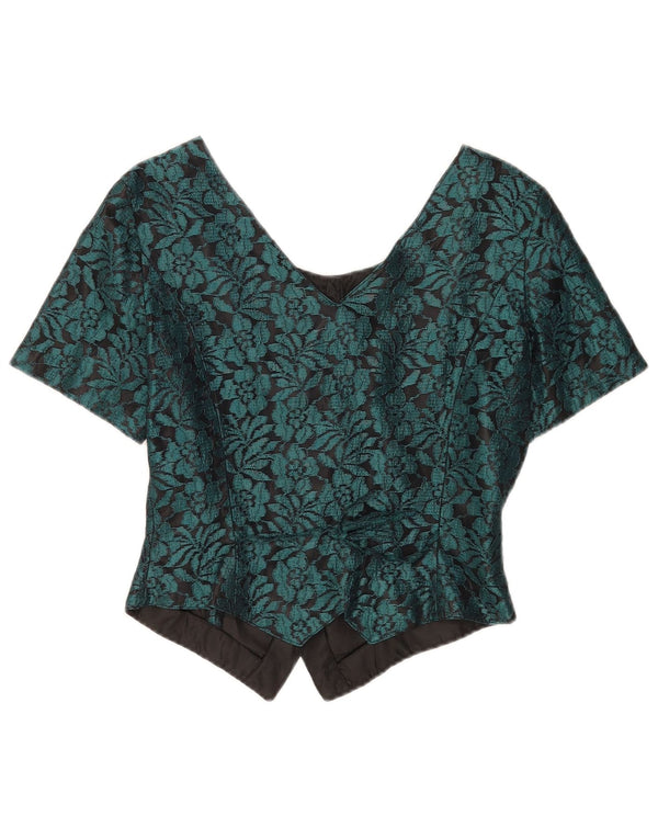 Together Chemisier court à manches courtes pour femme UK 10 Petit motif floral vert