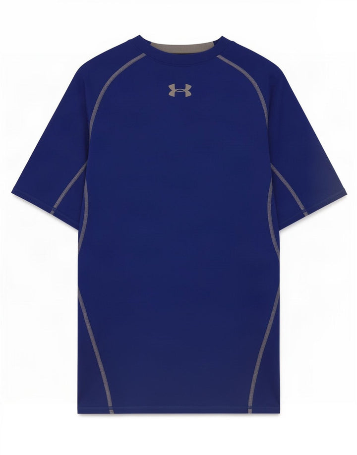 Under Armour Tee-Shirt Compression Graphic Homme Bleu Moyen Polyester