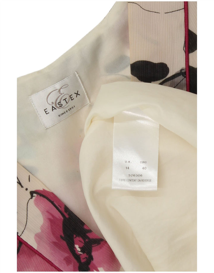 Eastex Robe trapèze pour femme UK 44 Grand polyester floral multicolore